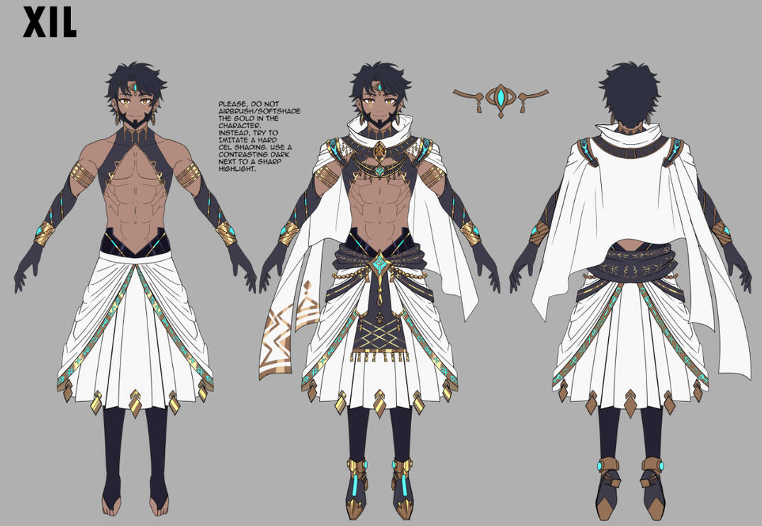 Character ref sheet for XIL_LIVE